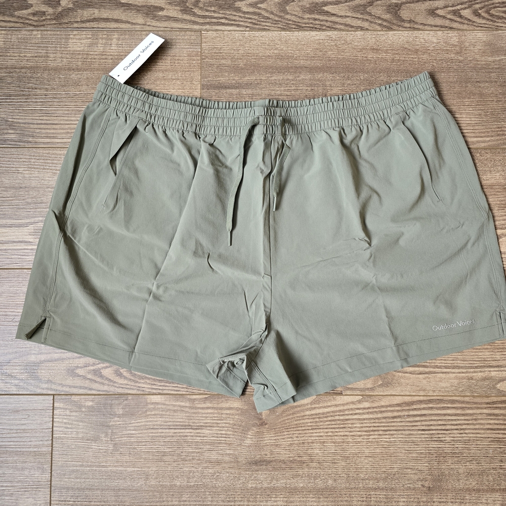 Outdoor Voices Shorts Womens XXXL 3X Plus Green Doing Things Athleisure Gorpcore